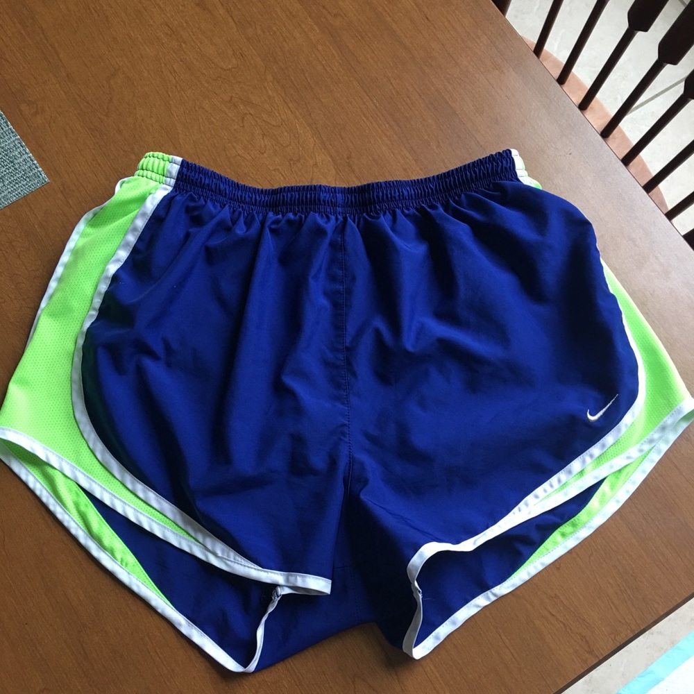 Blue and Green Nike Shorts